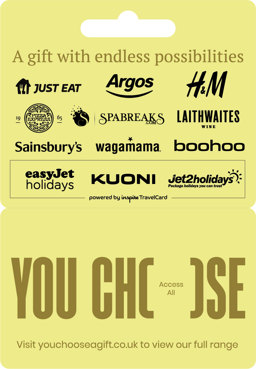 You Choose gift card
