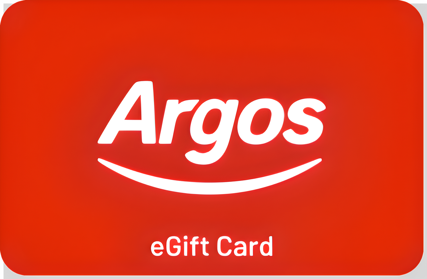 Red Argos eGift Card featuring the brand name "Argos" with a 24-month validity.