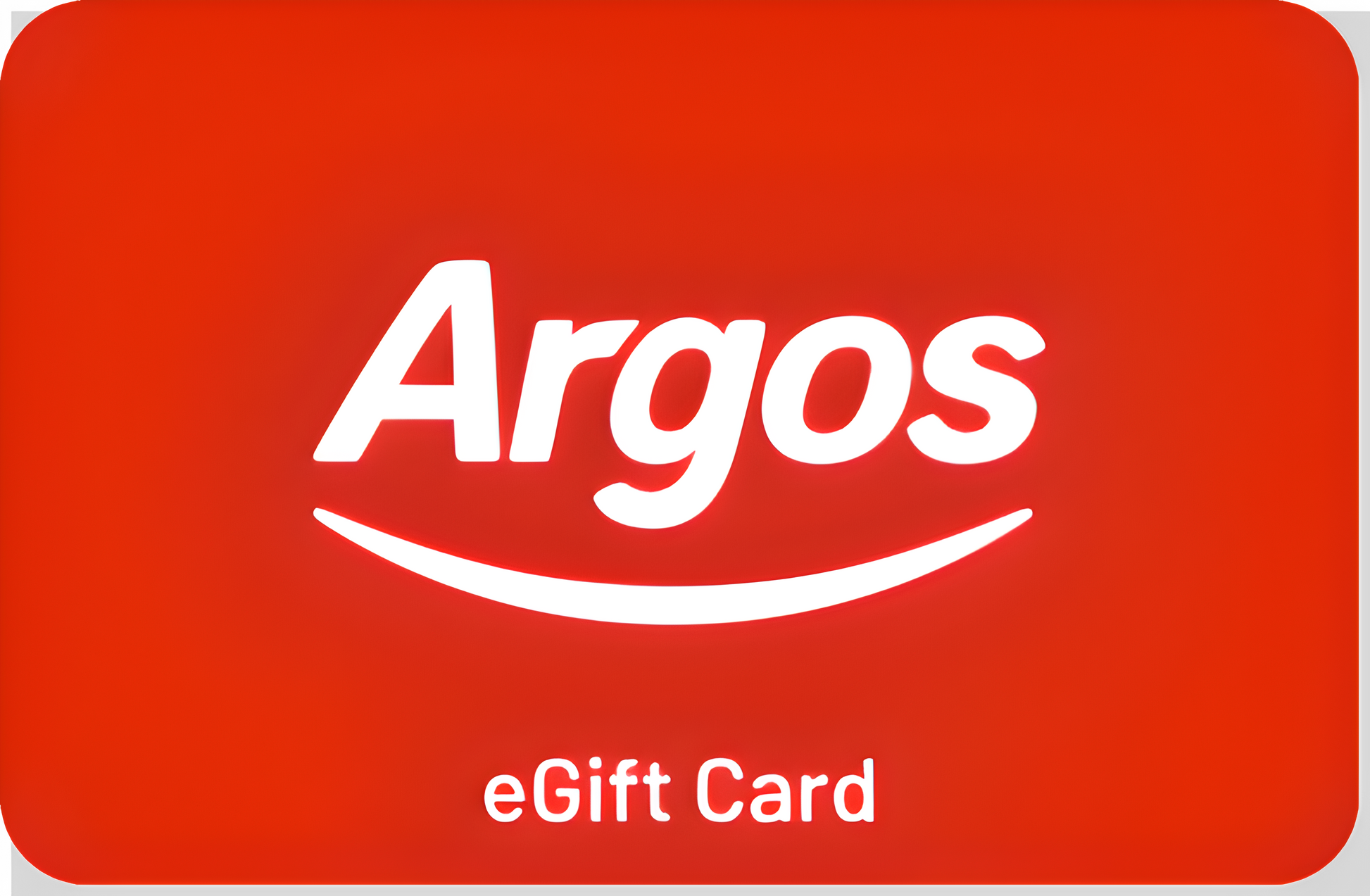 Red Argos eGift Card featuring the brand name "Argos" with a 24-month validity.